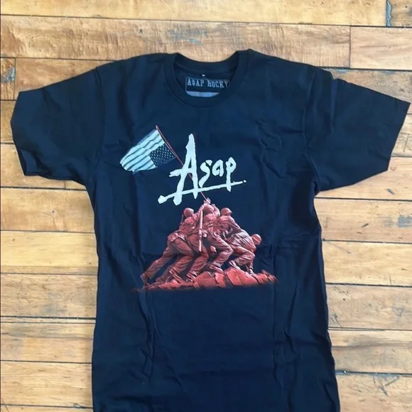 ASAP Black Graphic Concert T-Shirt 2012 New - Picture 1 of 5